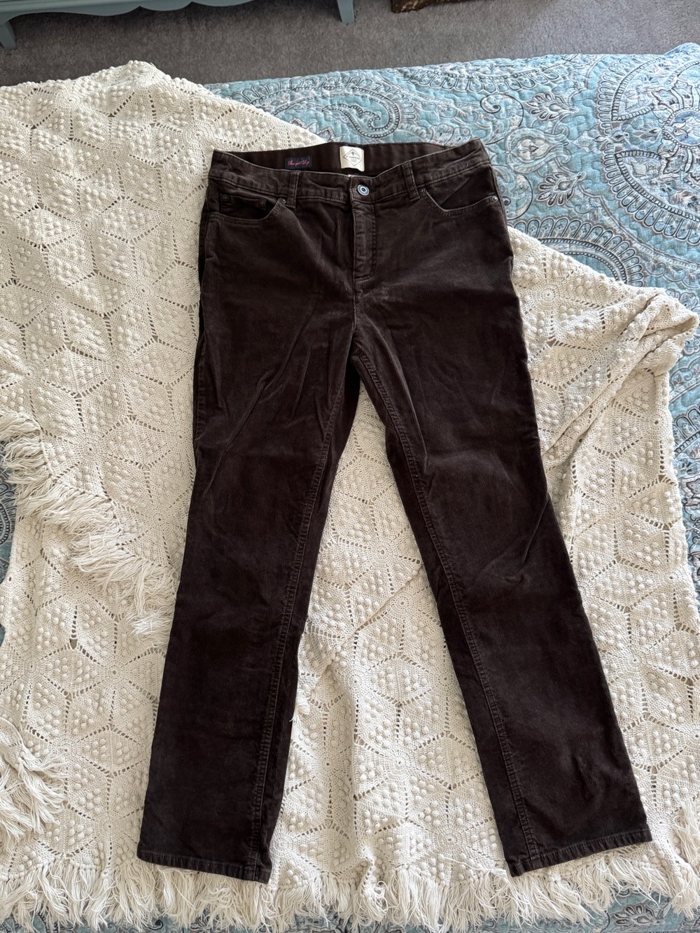 St. John's Bay Dark Brown Straight Corduroy Jeans